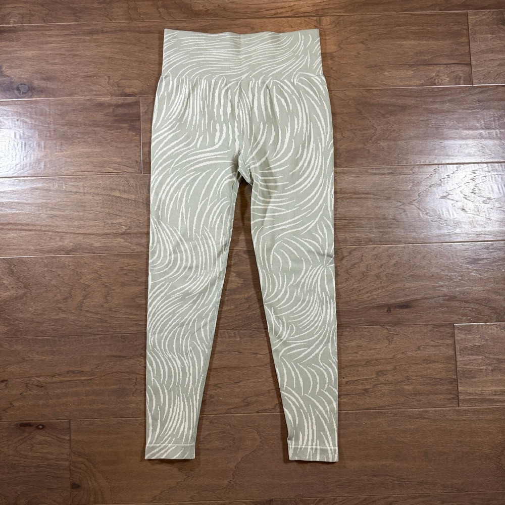 Lively Fit Sage Green Zebra Scrunch Butt Seamless High Waisted Leggings Large‎